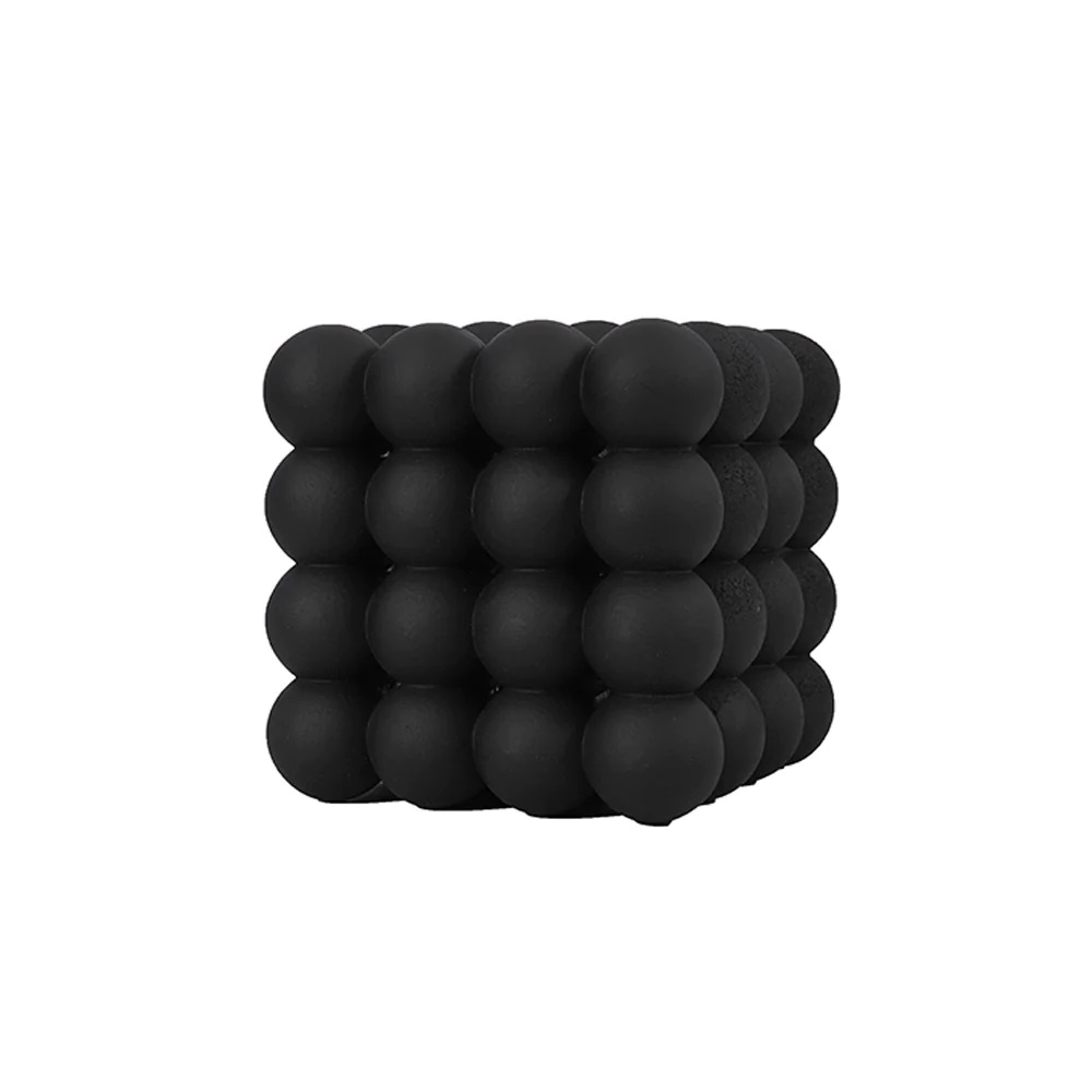 Black resin cube - large