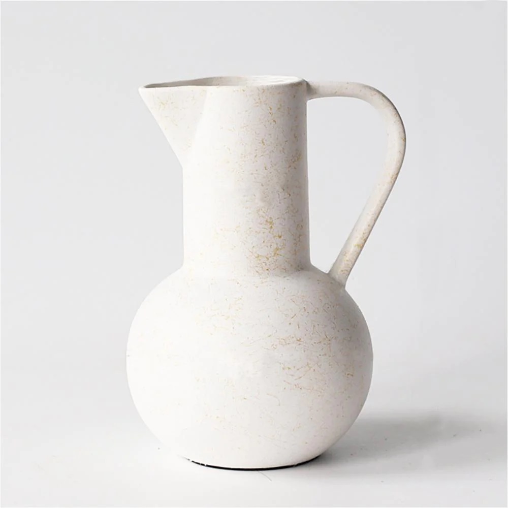 Small pitcher with texture detail white