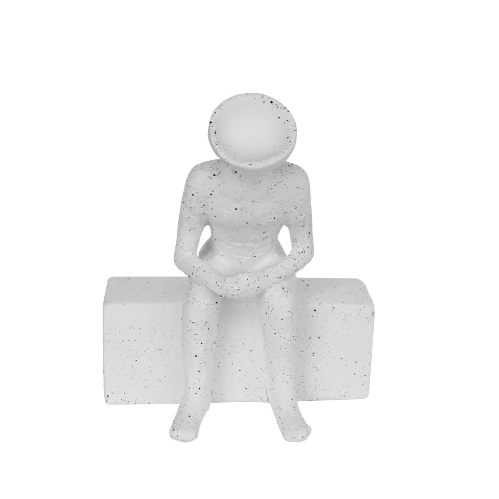 White ceramic figurative sculpture man