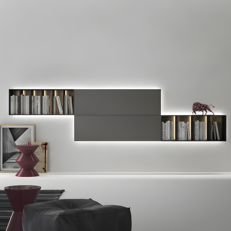 Custom-made sideboard with Bookcase