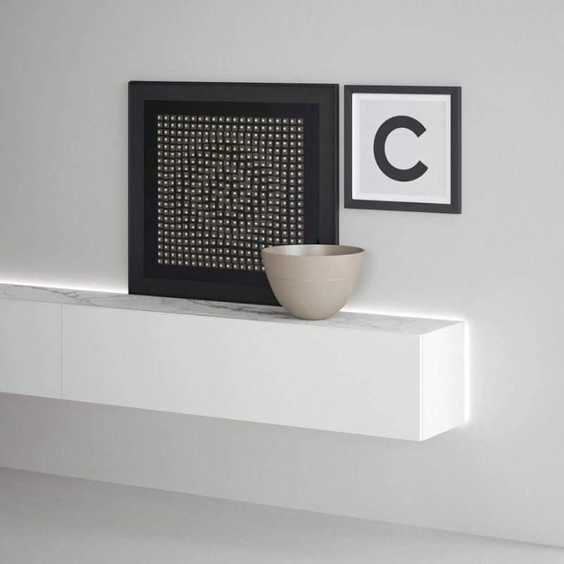 Suspended storage units with Bookcases