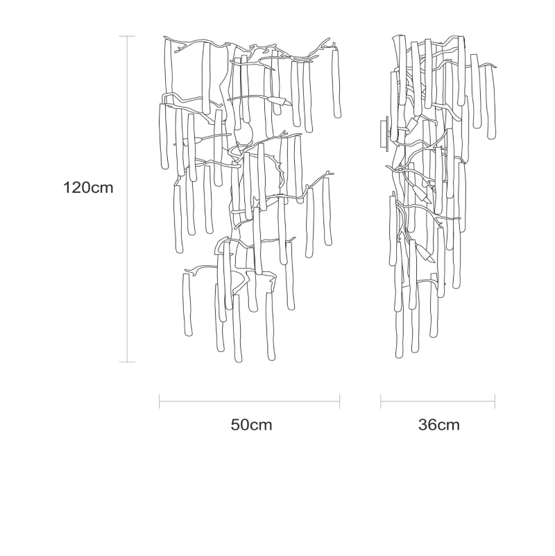 Sconce Glamour Verglas Medium