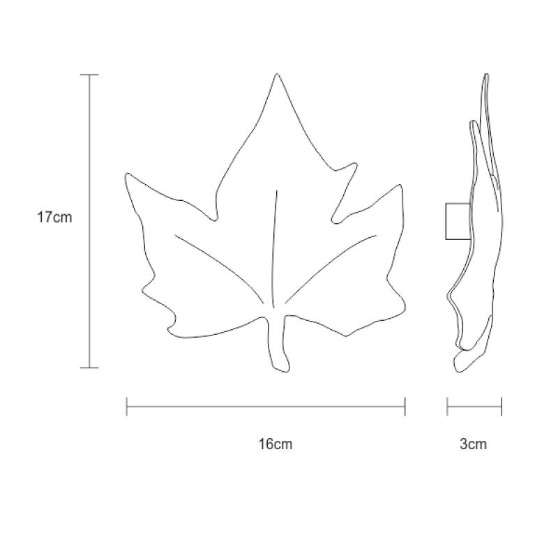 Sconce Folio Leaf Medium