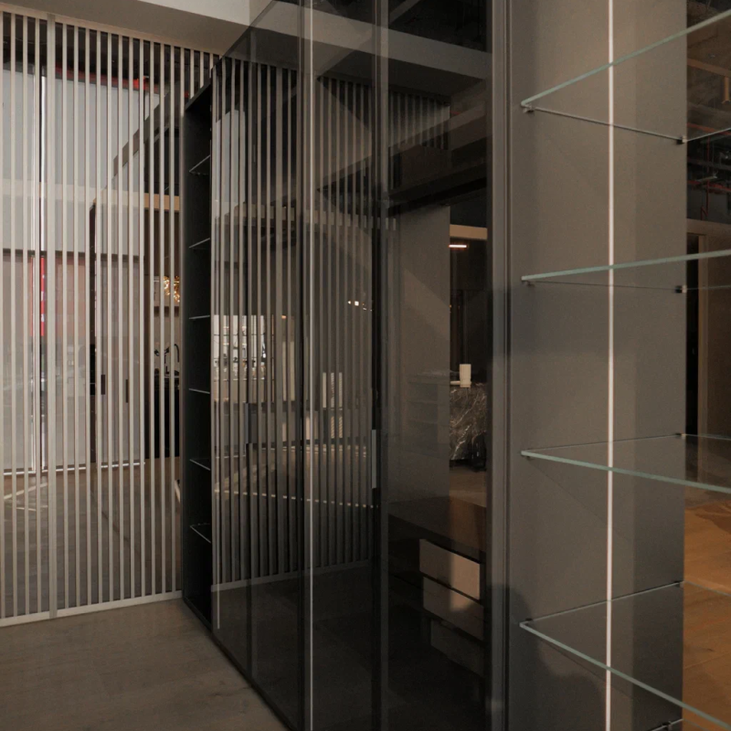 Glass Camerino Wardrobe