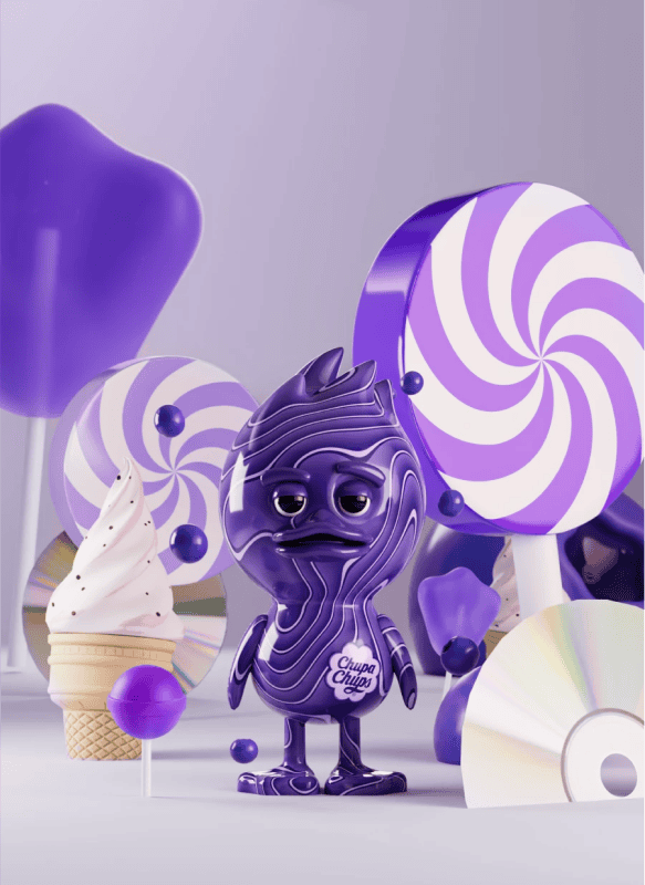 TUD x Chupa Chups purple