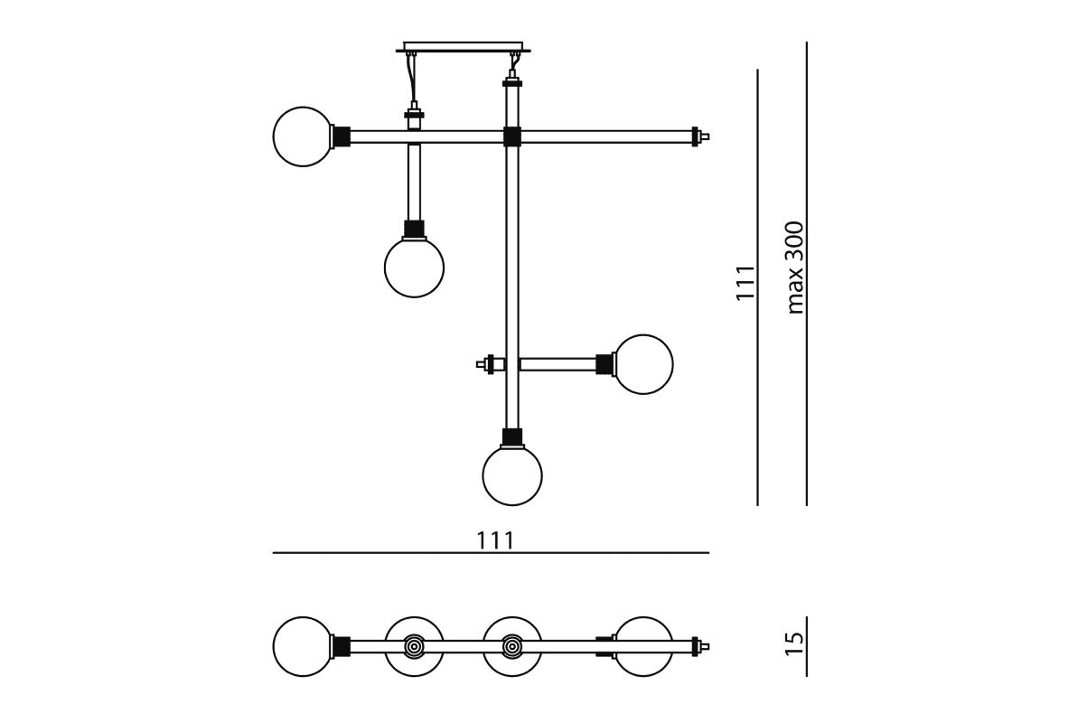 Alpha chandelier