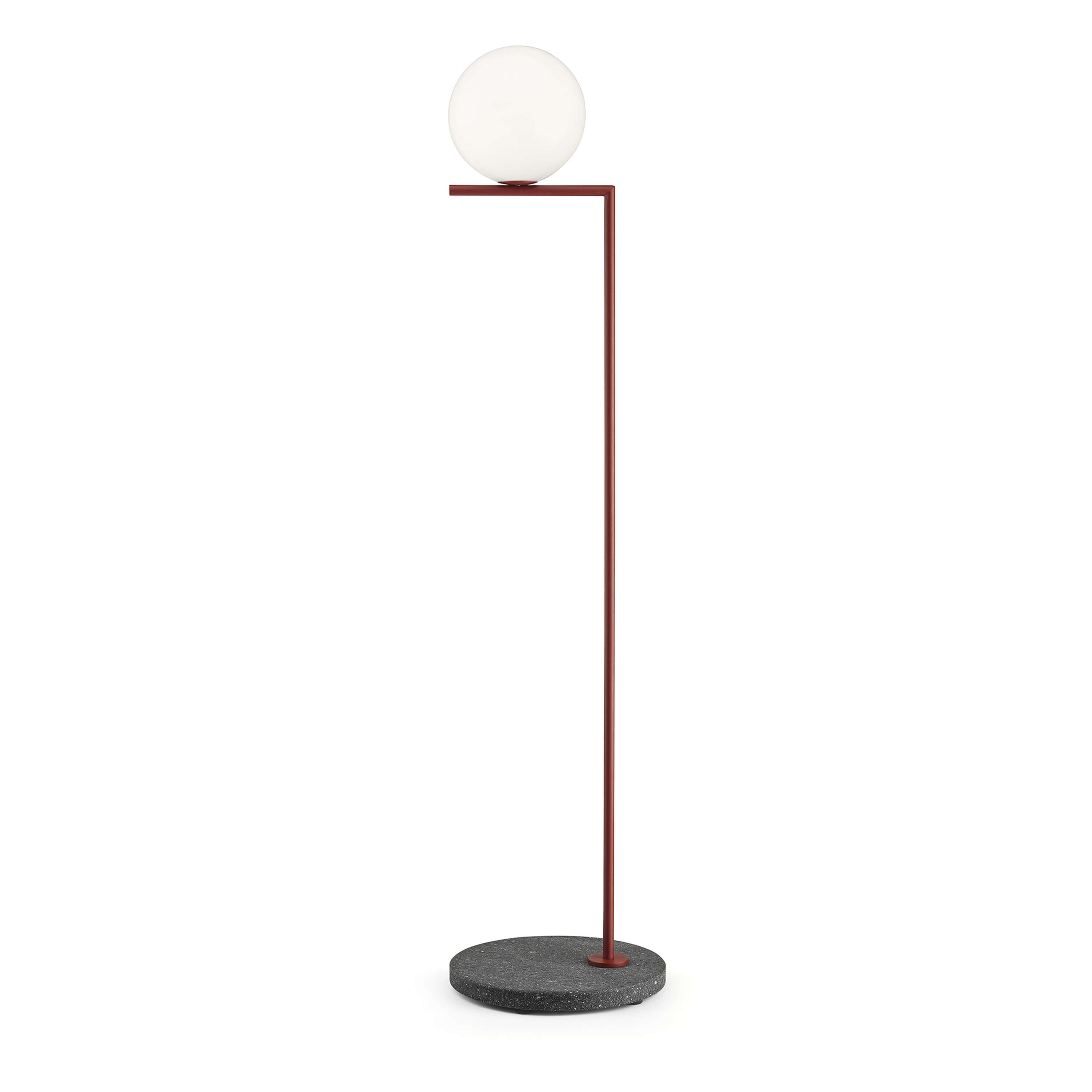 Floor lamp IC F1 Outdoor H 1350 mm Burgundy Red/Black Lava