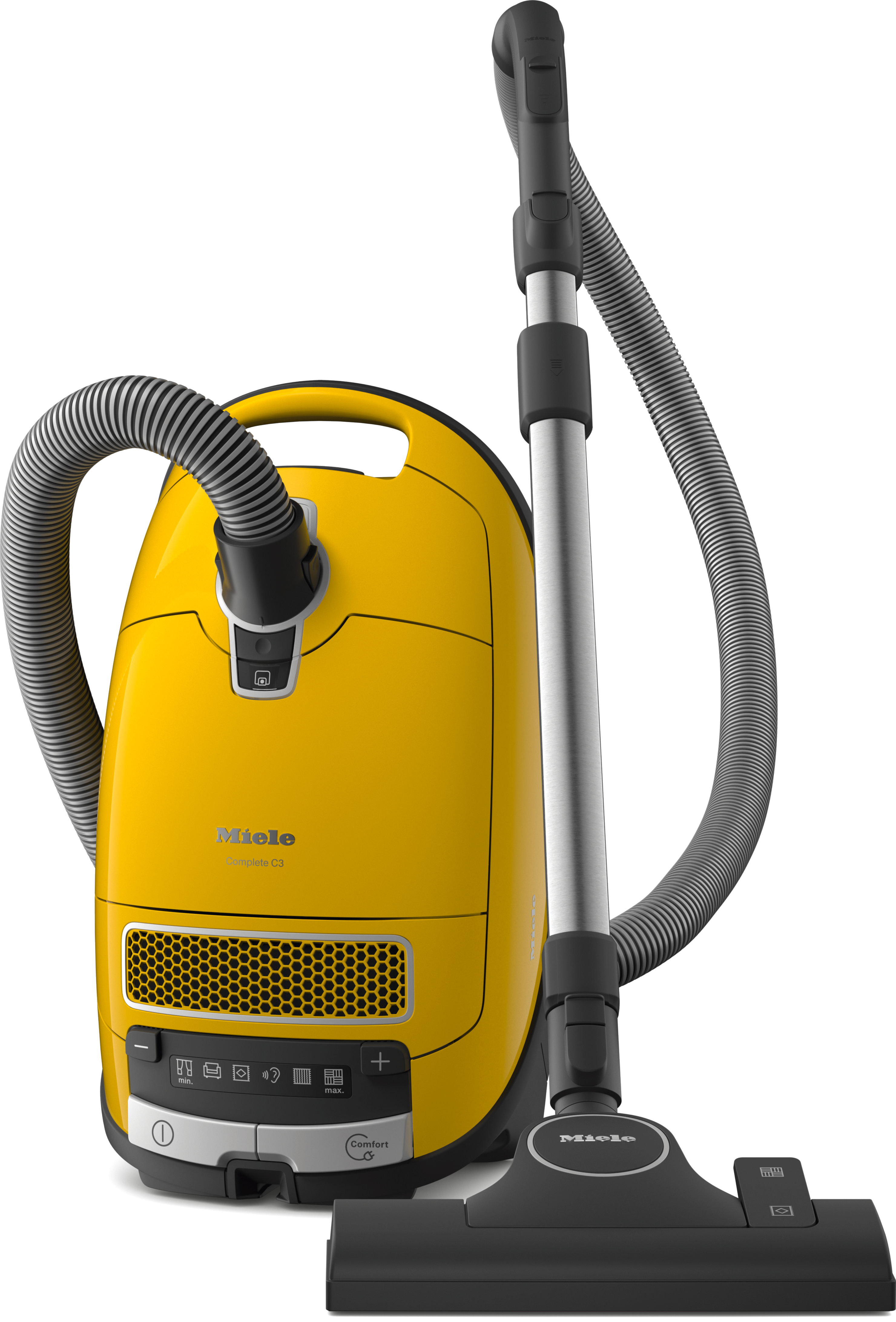 Complete C3 FlexCylinder vacuum cleaner with highly efficient motor for energy-efficient vacuuming.