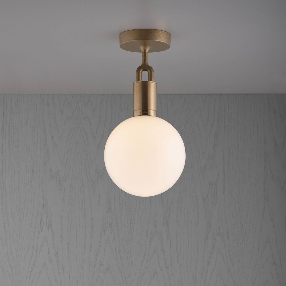 Forked Ceiling / Globe / Opal / Medium