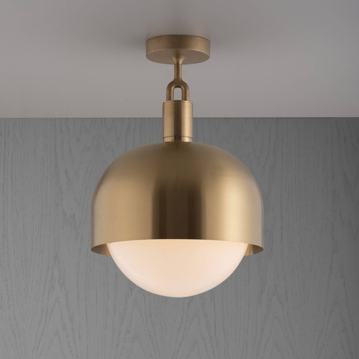 Forked Ceiling / Shade / Globe / Opal / Large