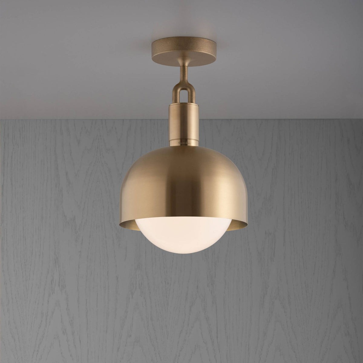 Forked Ceiling / Shade / Globe / Opal / Medium