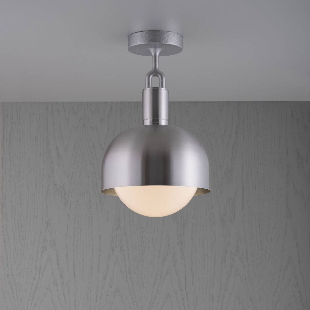 Forked Ceiling / Shade / Globe / Opal / Medium