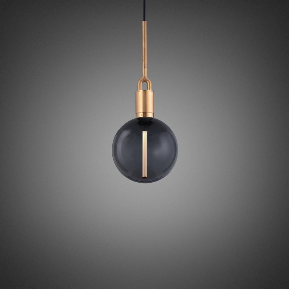 Forked Pendant / Globe / Smoked / Medium