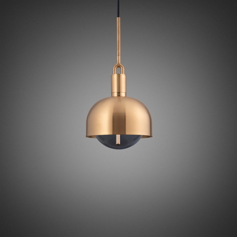 Forked Pendant / Shade / Globe / Smoked / Medium
