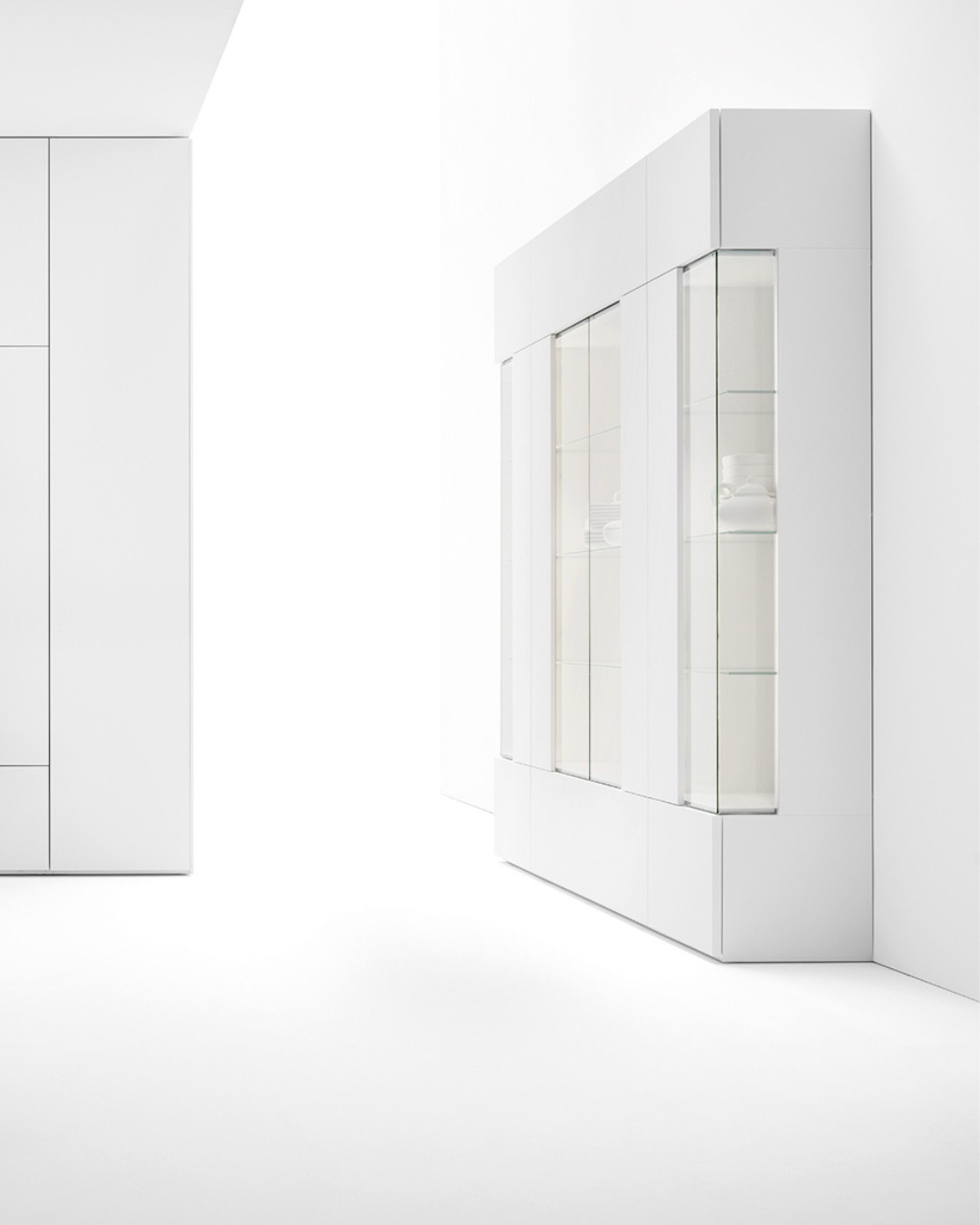 Cupboard with showcase