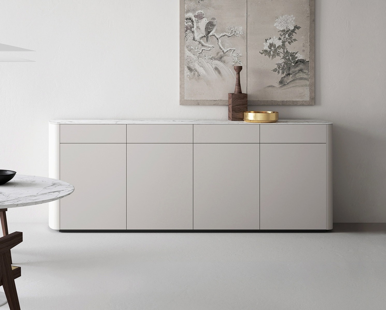 Custom-made round sideboards