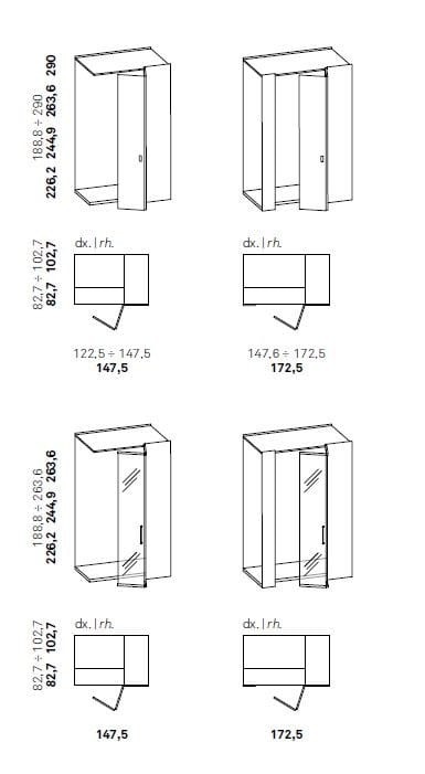 Glass Camerino Wardrobe