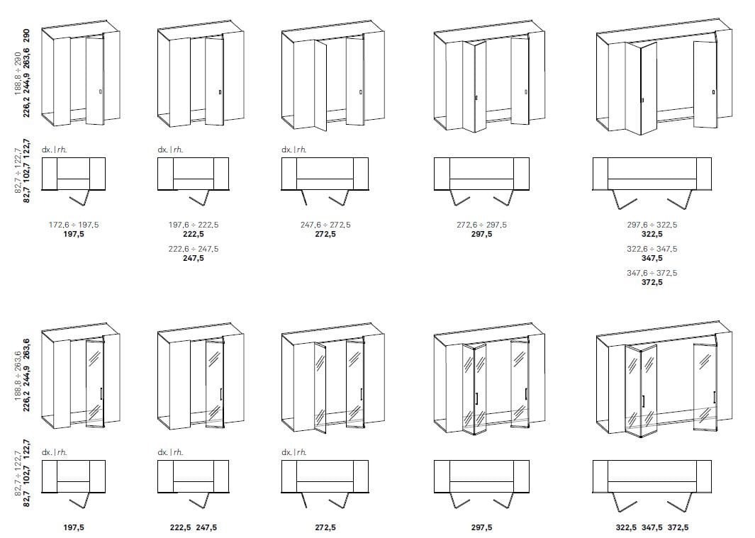 Glass Camerino Wardrobe