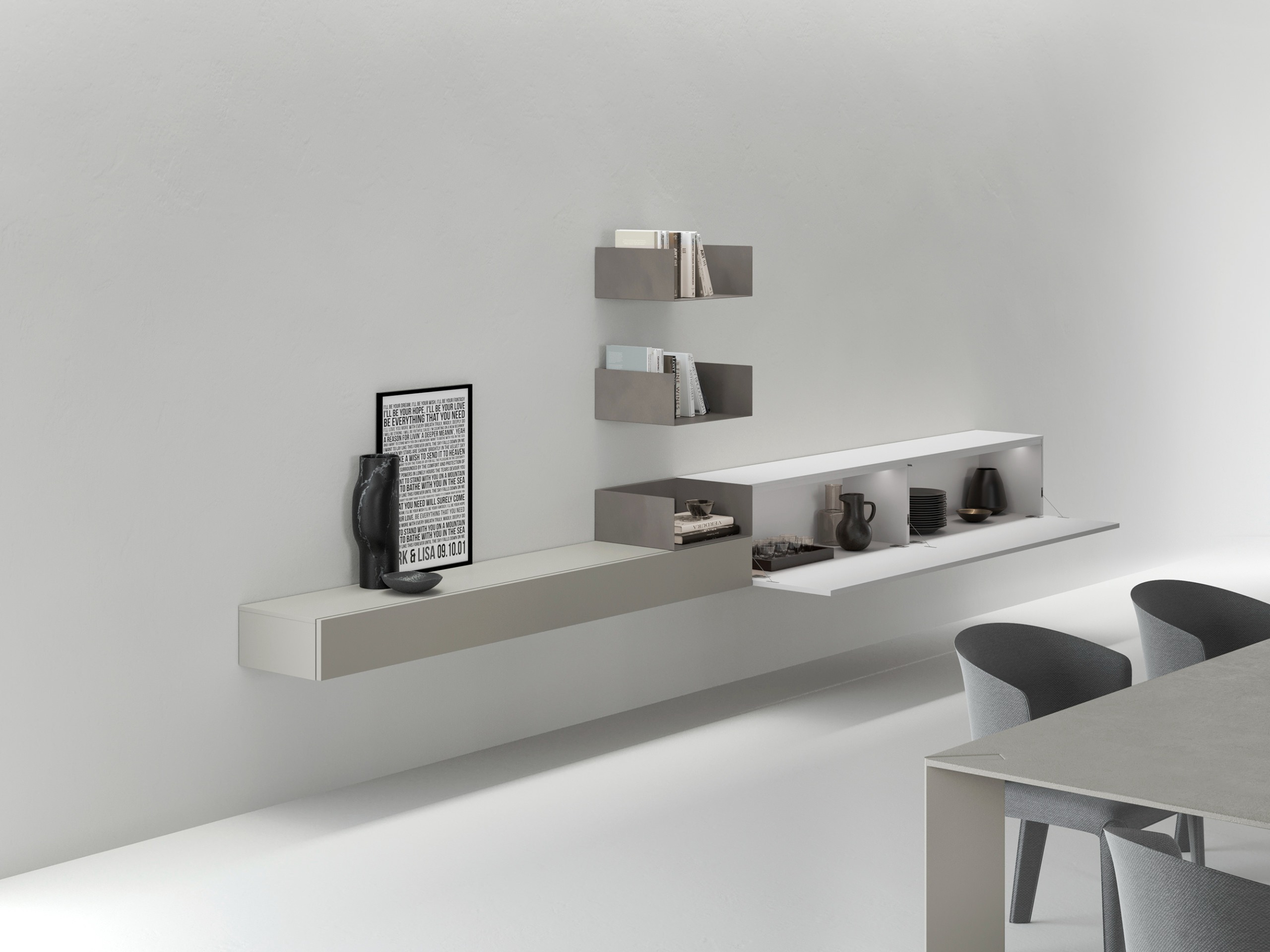 Suspended modules with Open units