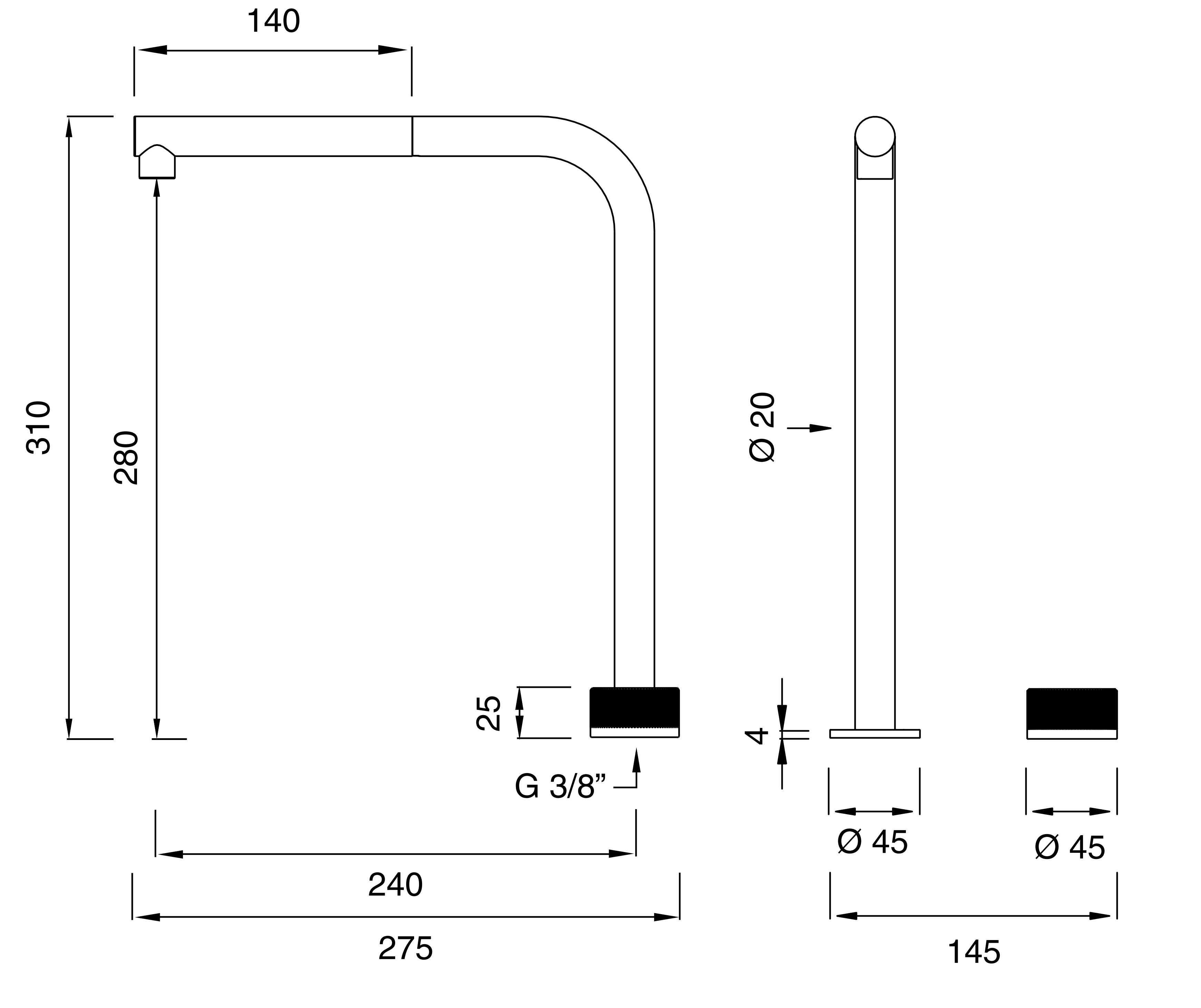 Tap APP02 with Pull-Out Hand Shower