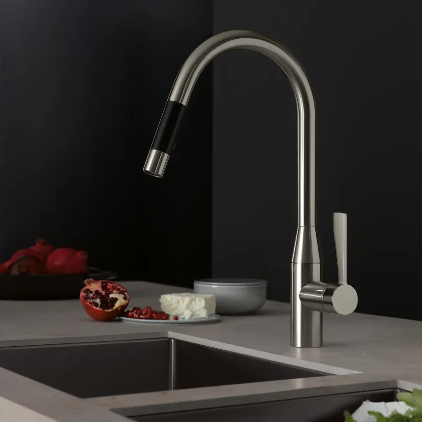 SYNC Single-lever mixer pull-down long with spray function