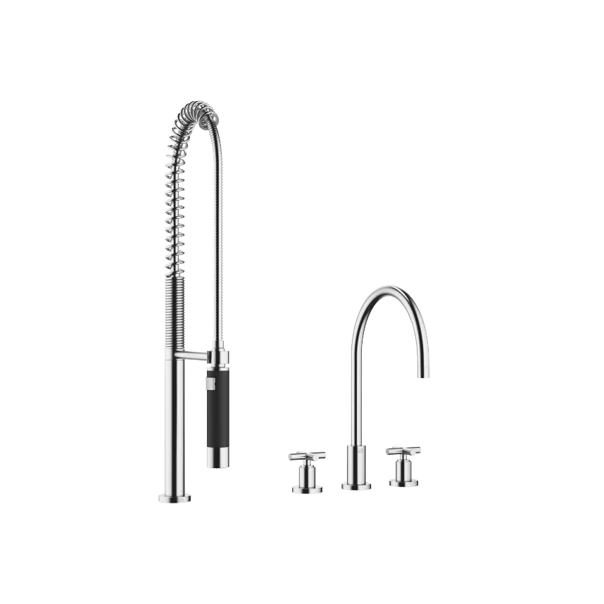 TARA Three-hole mixer with profi spray set