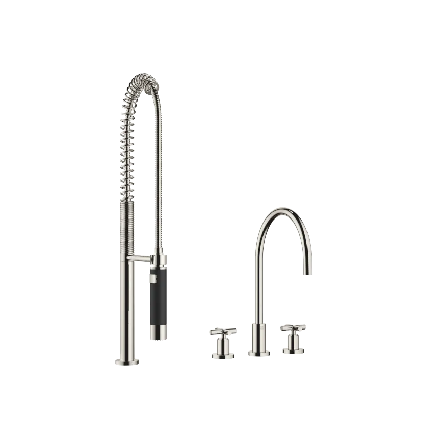 TARA Three-hole mixer with profi spray set