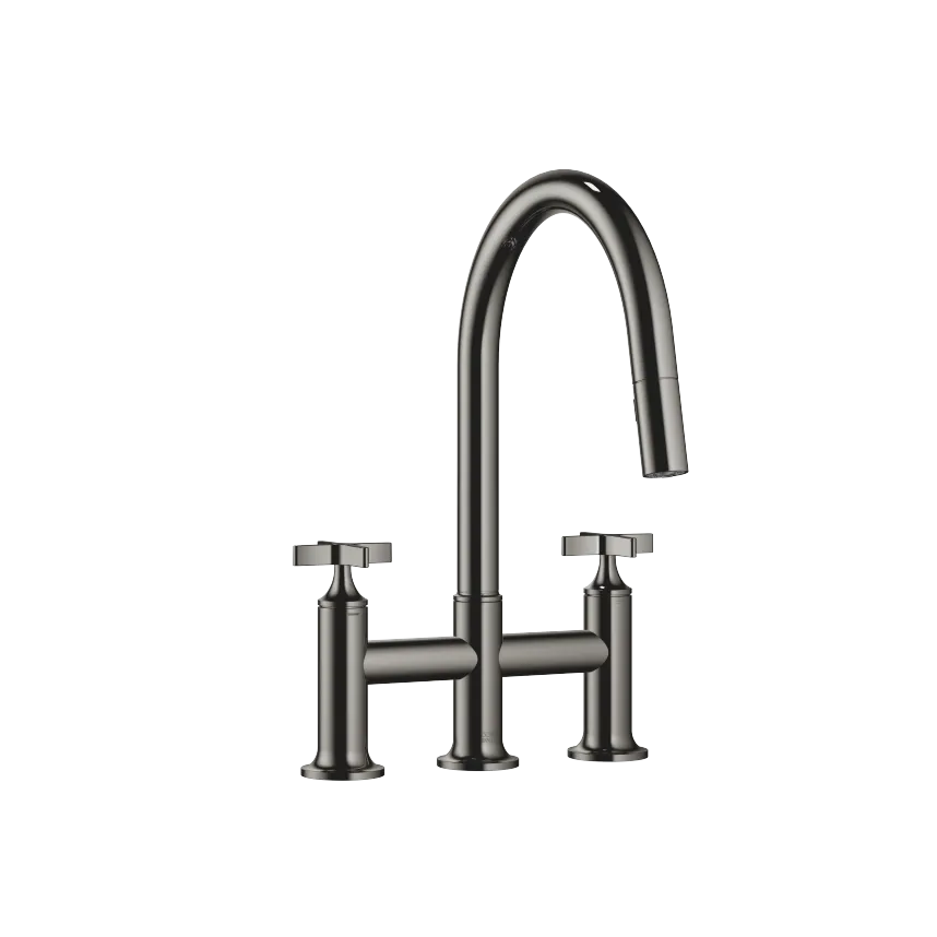 VAIA Three-hole bridge mixer classic Pull-down with spray function