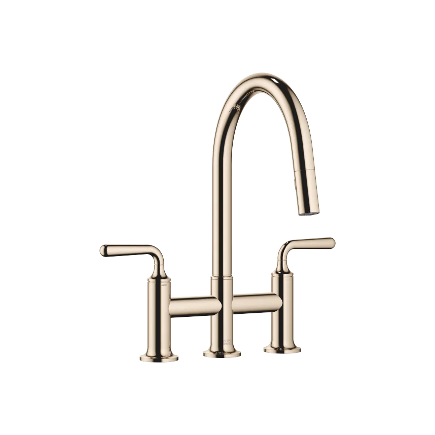 VAIA Three-hole bridge mixer modern Pull-down with spray function