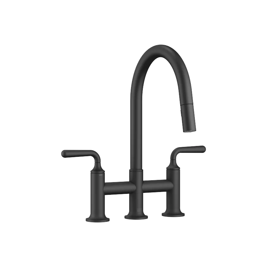 VAIA Three-hole bridge mixer modern Pull-down with spray function