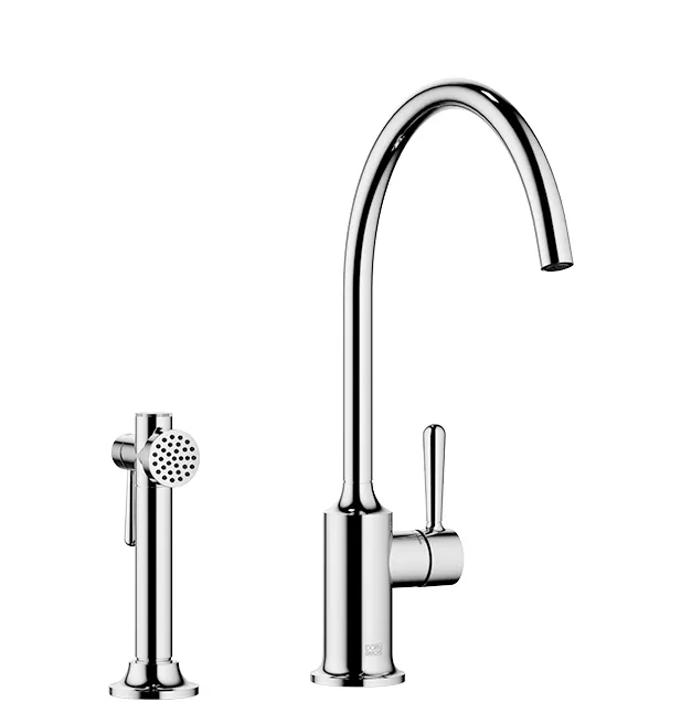 VAIA Single-lever mixer long with angled rinsing spray set