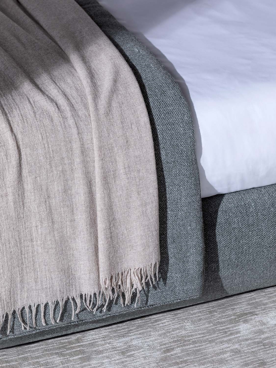 Angle Quilted headboard bed