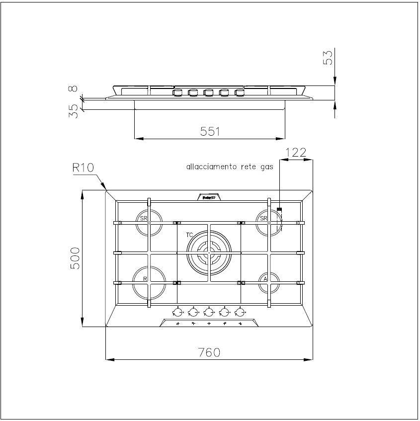 Cooker hob KF