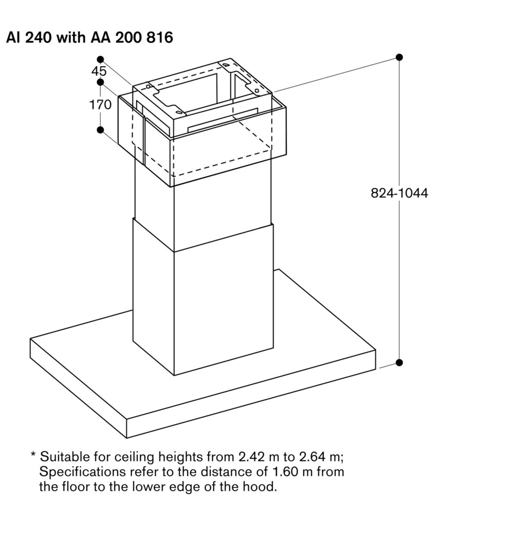 Gaggenau 200 series island cooker hood