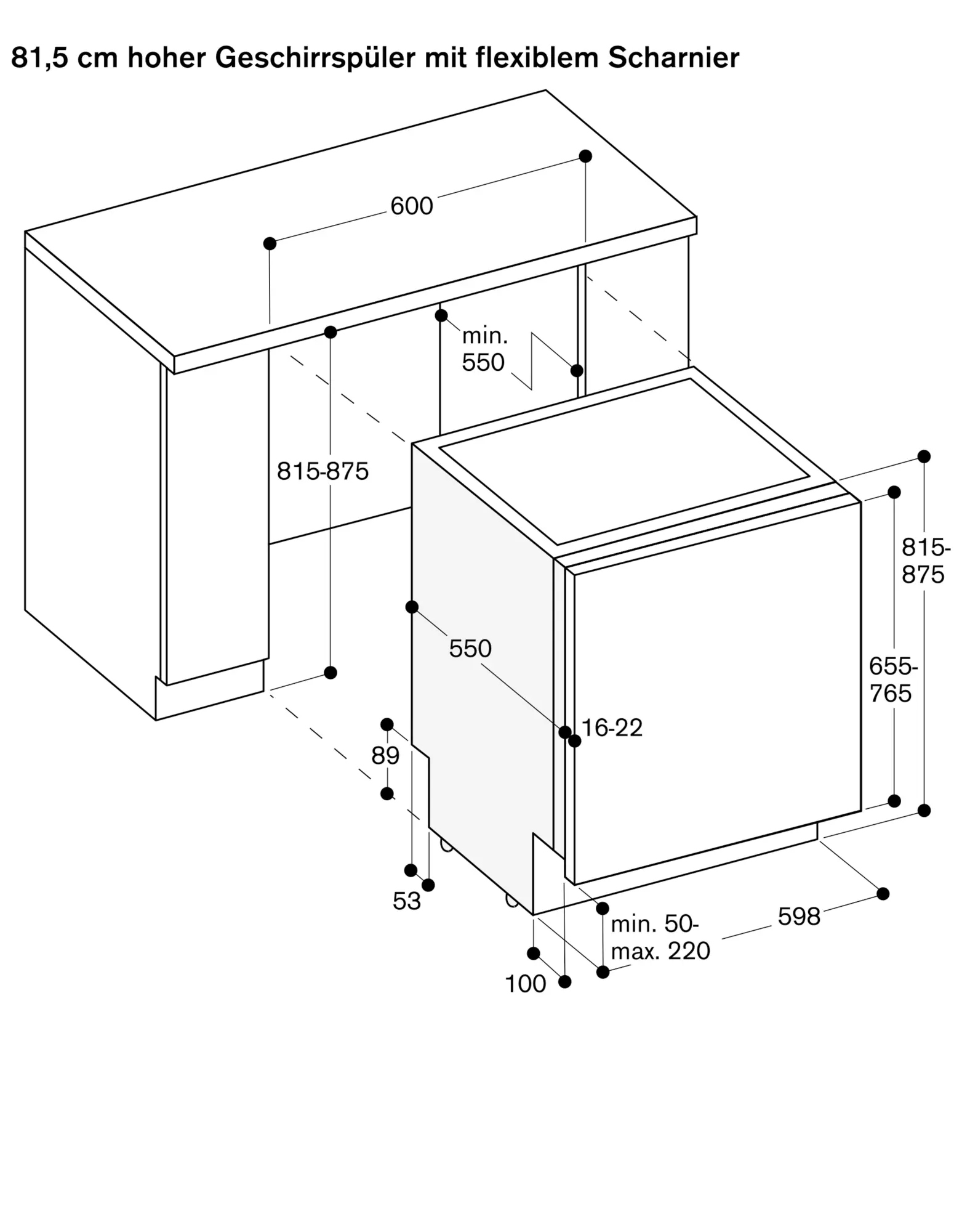 Gaggenau Series 400 Dishwasher Vario Hinge