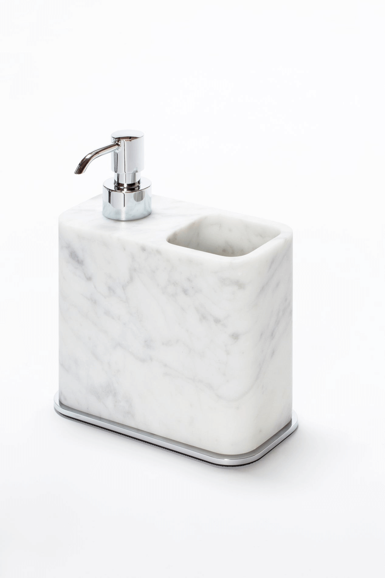 Polo Marble Soap Dispenser And Toothbrush Holder