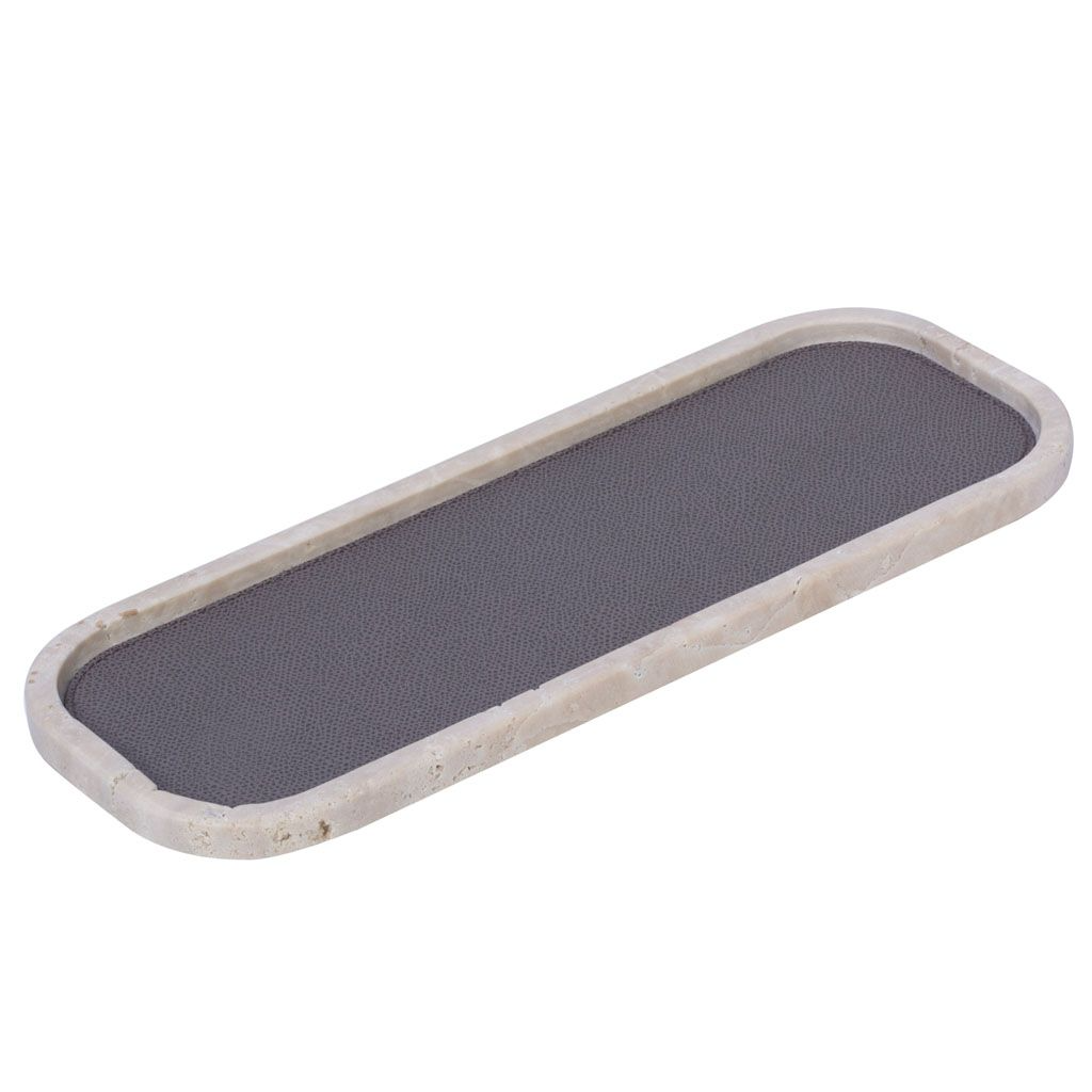 Polo Marble Stackable Valet Trays Long Rectangular Small