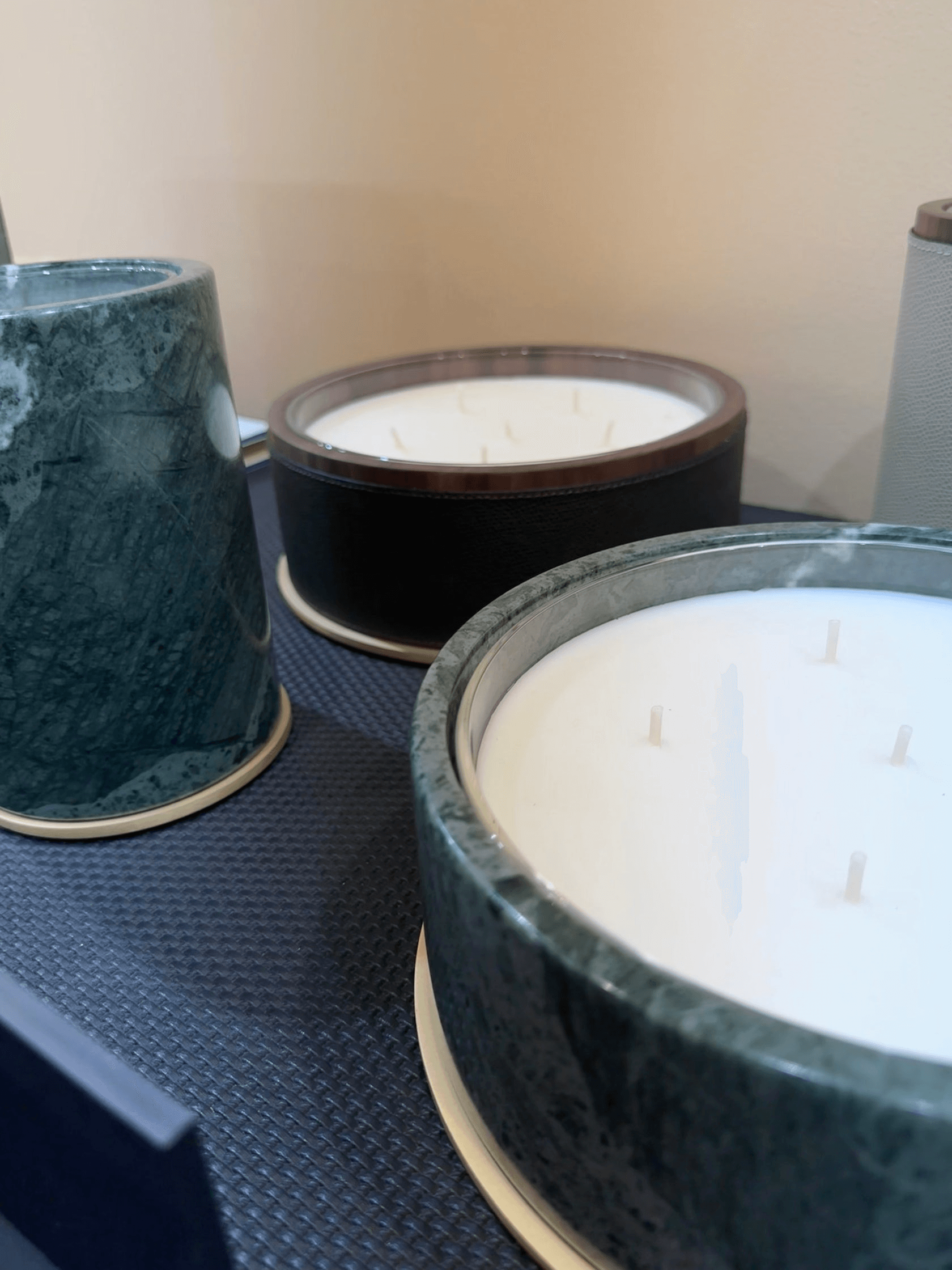 Positano Marble Candle Holder Large Low