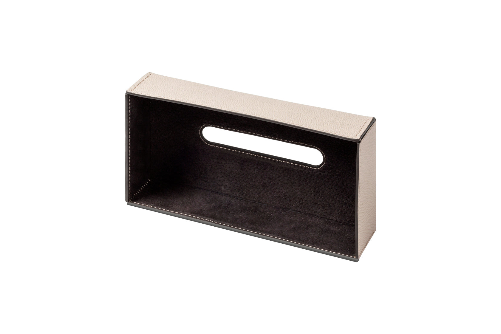Ready Tissue Holder With Bottom Leather Flaps Rectangular