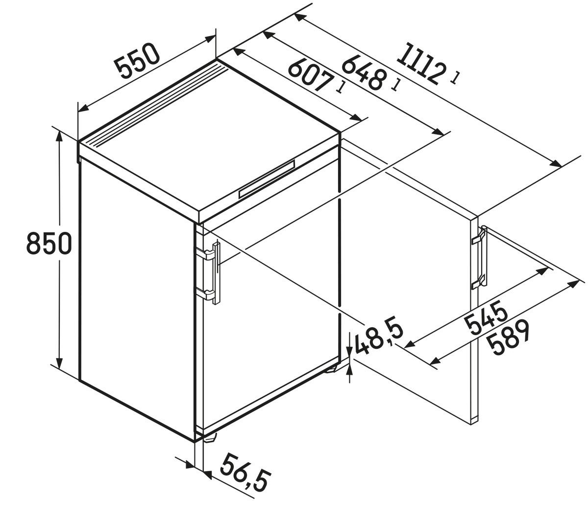 Freezer Fc 1404 Pure with lever handle