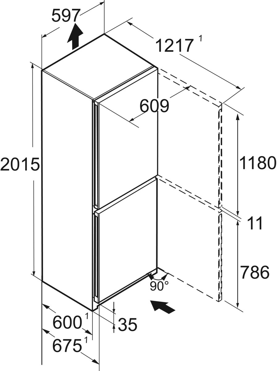 Refrigerator CBNsdc 573i Plus BioFresh NoFrost