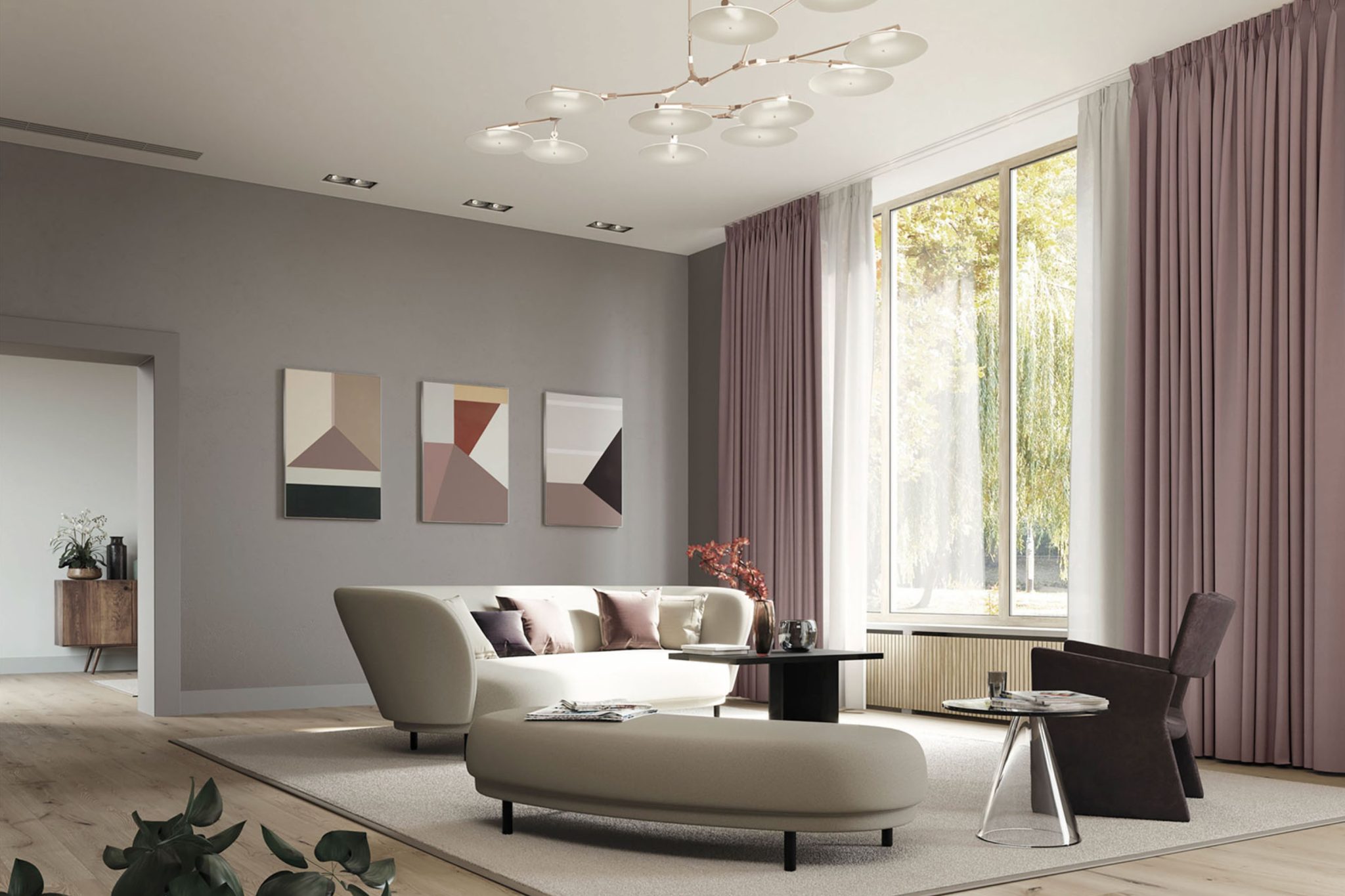 Curtains with slides