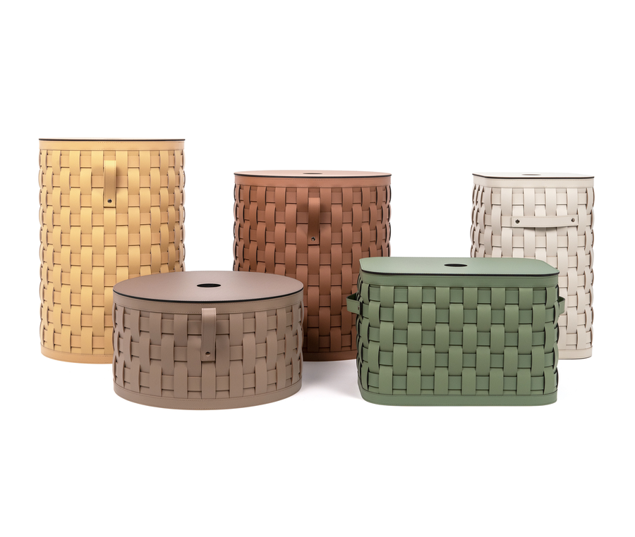 Demetra Round Basket with Flat Lid