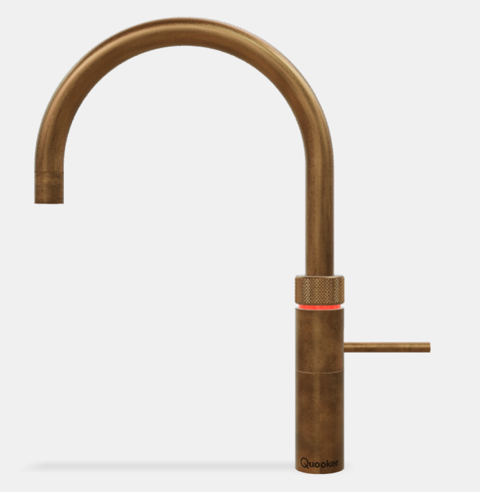 Modern Fusion Round Patinated Brass