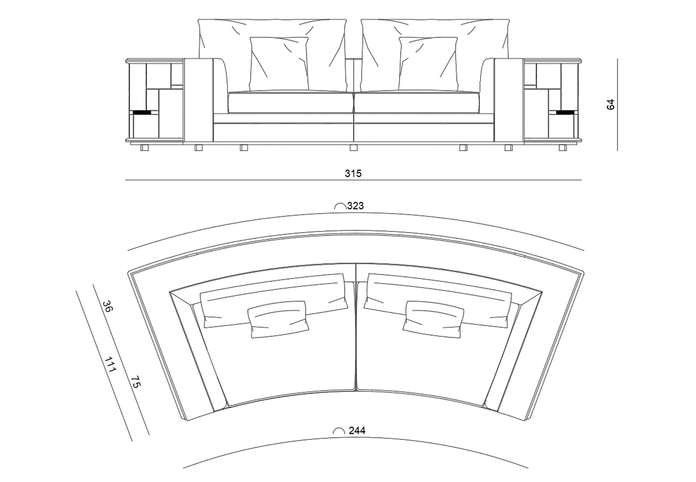 Babylon Rack Circle sofa