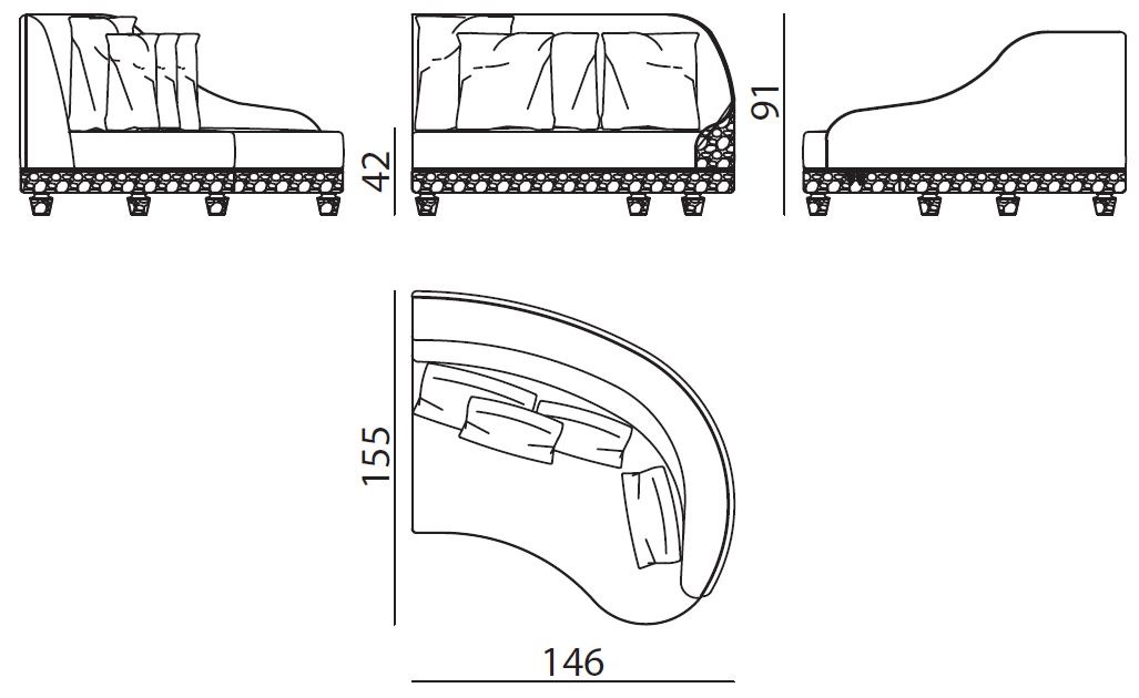 Chatam Curvo sofa