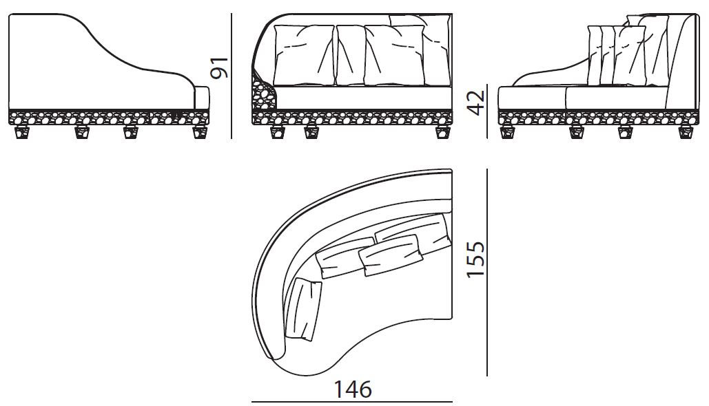 Chatam Curvo sofa