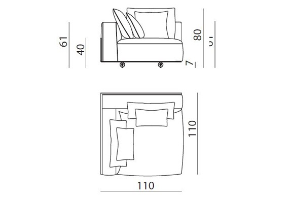 Donovan roll sofa