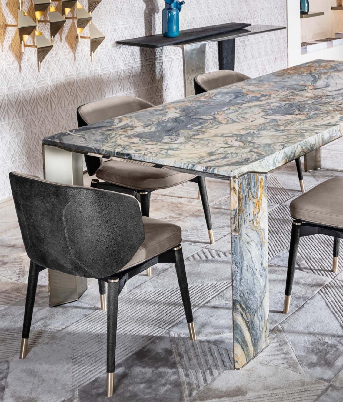 Stone dining table