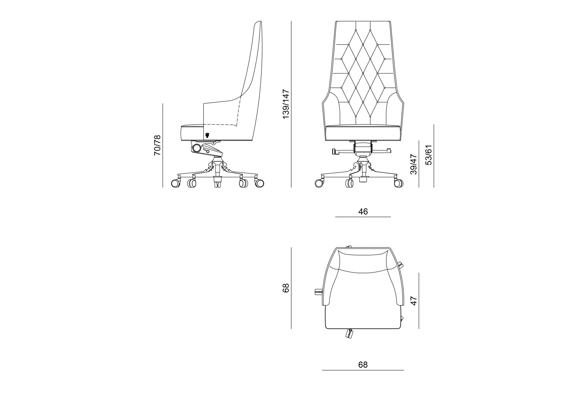 Sévigné Office armchair